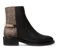 Michael Kors Carlisle Flat Boot In Black And Brown Logo Print Taille: 38 | Bottes Outlet | Femme | Le Noir