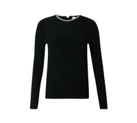 Michael Kors - Chain Ribbed Viscose Blend Sweater - Femme - Pulls - Noir - Taille: 36 FR