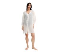 Michael Kors - Chemise à col noué et boutons - Femme - Robes - Blanc - Taille: 38 FR
