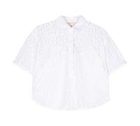 Michael Kors - Chemise en dentelle à cordons léopard - Femme - Blouses et Chemises - Blanc - Taille: 36 FR