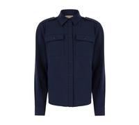 Michael Kors - Chemise Militaire Ajustée - Femme - Blouses et Chemises - Bleu - Taille: 36 FR