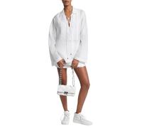 Michael Kors Chemisier à col en V Ramie pour Femme, Blanc, XL