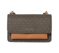 Michael Kors - Claire Large Signature Logo Shoulder Bag - Femme - Sacs - Brun - Taille: ONE Size