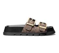 Michael Kors Colby Flat Sandal In Brown And Black Taille: 38 | Sandales Outlet | Femme | Marron