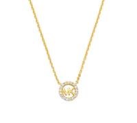 Michael Kors - Collier avec Pendentif avec Logo Premium Kors MK en Argent Sterling doré pour Femme, MKC1726CZ710