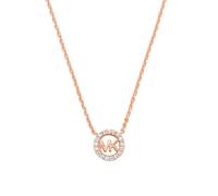 Michael Kors Collier pendentif pour femme en métal doré rose orné de pierres semi-précieuses avec fermoir anneau à ressort