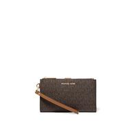 Michael Kors Portefeuille Jet Set en toile marron à dragonne pour femme