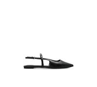Michael Kors - Dina Flex Ballerines Slingback en Cuir - Femme - Chaussures - Noir - Taille: 37 EU