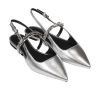 Michael Kors - Dina Leather Chaussures - Femme - Chaussures - Gris - Taille: 35 EU