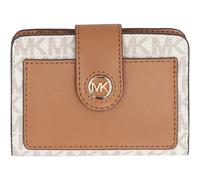 Michael Kors MK Charm Petit portefeuille compact avec languette, Vanille/gland, taille unique