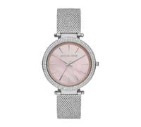 Michael Kors, Femme, Accessoires, Gris, Taille: ONE Size Montre analogique tendance sertie de strass