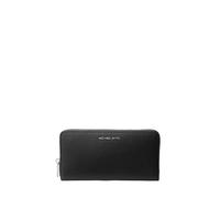 Michael Kors, Femme, Accessoires, Noir, Taille: ONE Size Portefeuille en cuir avec fermeture éclair et logo en métal