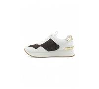 Michael Kors, Femme, Chaussures, Blanc, Taille: 36 EU Raina Signature Logo Platform Trainer