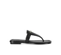 Michael Kors, Femme, Chaussures, Noir, Taille: 37 EU Sandale Noire Lena avec Détail en Or