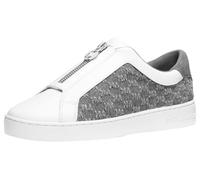 MK Basket zippée Keaton en cuir et en denim avec logo en relief - Bleu - Michael Kors EU 36.5