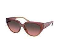 Michael Kors Femme Michael Kors MK2241U BOCA RATON 325611 Lunettes de soleil Injecté Rose Marron Cat Eye Normale Ombré