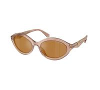 Michael Kors Femme Michael Kors MK2257U CARLAZZO 34016H Lunettes de soleil Acétate Marron Or Ronde Normale
