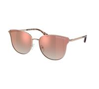 Michael Kors Femme MK1120 Salt lake city 11086F Lunettes de soleil Métal Or rose Or Ronde Miroir Ombré