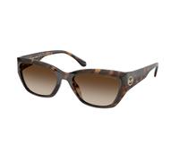 Michael Kors Femme MK2242D PEARL RIVER 300613 Lunettes de soleil Injecté Tortue Marron Géométrique Normale Ombré