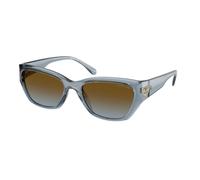 Michael Kors Femme MK2242D PEARL RIVER 401413 Lunettes de soleil Injecté Bleu Marron Géométrique Normale Ombré