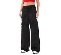 Michael Kors, Femme, Pantalons, Noir, Taille: 36 FR Pantalon Cargo Large Tissé