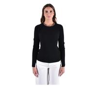 Michael Kors, Femme, Pulls, Noir, Taille: 38 FR Pull en viscose côtelée avec détail de chaîne