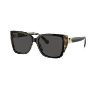 Michael Kors Femme Sunglass Acadia - Couleur du Monture: Écaille de tortue double couche noir/ambre, Couleur de Lentille: Gris foncé uni
