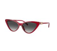 Michael Kors Femme Sunglass Harbour Island - Couleur du Monture: Rouge, Couleur de Lentille: Dégradé Gris foncé