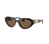 Michael Kors Femme Sunglass MK2192 Empire Oval - Couleur du Monture: Écaille de tortue foncée, Couleur de Lentille: Marron uni