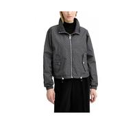 Michael Kors, Femme, Vestes, Noir, Taille: 36 FR Veste Réversible Logo Signature