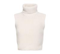 Michael Kors - Gilet à col montant côtelé - Femme - Pulls - Blanc - Taille: 40 FR