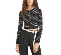 Michael Kors - Gilet Court Zippé à Clous - Femme - Pulls - Noir - Taille: 42 FR