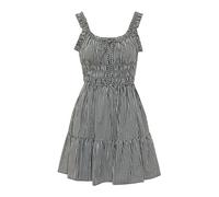 Michael Kors - Gingham Smocked Mini Dress - Femme - Robes - Noir - Taille: 42 FR