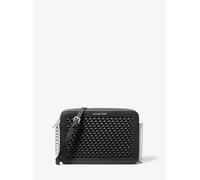 MICHAEL KORS Grand sac à bandoulière Jet Set en cuir saffiano - Noir