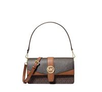 Michael Kors Greenwich Medium Signature Logo Convertible Crossbody Bag Brown