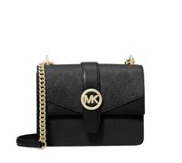 Michael Kors Greenwich Petit sac à bandoulière en cuir Saffiano Noir