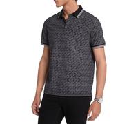 Michael Kors Greenwich Polo Greenwich pour Homme, Signature Noire, XL