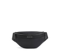 Michael Kors Greyson Sac banane noir, cuir de vache grainé, homme