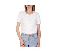 Michael Kors - Haut Scuba Orné de Fleurs - Femme - Blouses et Chemises - Blanc - Taille: 38 FR