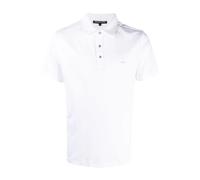 Michael Kors, Homme, Tops, Blanc, Taille: XL Polo Blanc avec Logo Brodé