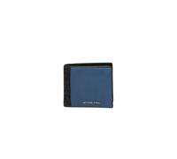 Michael Kors - Hudson Leather and Signature Logo Billfold Wallet With Coin Pouch - Homme - Accessoires - Bleu - Taille: ONE Size