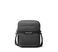 Michael Kors Hudson Mini sac de vol à double fermeture éclair, Argenté/noir, One Size