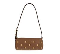 Michael Kors - Izzy Petite Pochette Tonneau Cloutée en Cuir Grainé - Femme - Sacs - Brun - Taille: ONE Size