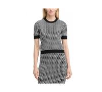 Michael Kors - Jacquard SS Crew Top - Femme - Pulls - Noir - Taille: 40 FR