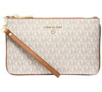 Michael Kors Jet Set Charm Medium Top Zip Wristlet Vanilla/Acorn One Size