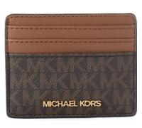 MICHAEL KORS Jet Set de voyage porte-cartes en cuir grand logo - Marron - OS