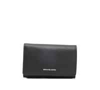 Michael Kors Jet Set Large Portefeuille noir, cuir de vache grainé, femme