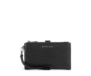 Michael Kors Jet Set Portefeuille noir, cuir de vache grainé, femme