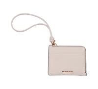 Michael Kors - Jet Set Small Pebbled Leather Card Case Wristlet - Femme - Accessoires - Blanc - Taille: ONE Size