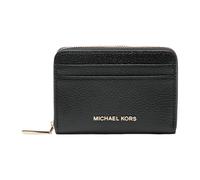 Michael Kors - Jet Set Small Pebbled Leather Zip-Around Card Case - Femme - Accessoires - Noir - Taille: ONE Size